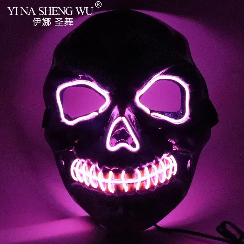 10 Colors Halloween LED Mask Skeleton EL Masks Mascara Costume DJ Party Light Up Masks Glow In Dark Punk Fashion Cosplay Masks
10 Colors Halloween LED Mask Skeleton EL Masks Mascara Costume DJ Party Light Up Masks Glow In Dark Punk Fashion Cosplay Masks