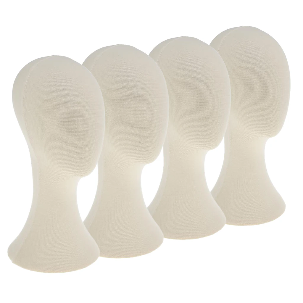 4pcs 21Inch Canvas Block Wigs Making Mannequin Head Hat Caps Mask Display Model 4pcs 21Inch Canvas Block Wigs Making Mannequin Head Hat Caps Mask Display Model
