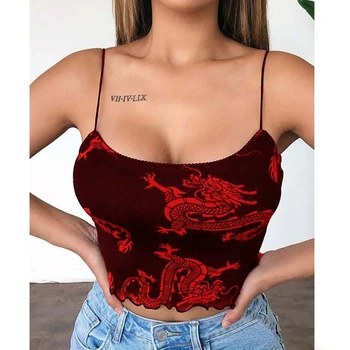 Dragon Print Mesh Sexy Crop Top Backless Sleeveless Cami Spaghetti Strap Tank Tops Tees Women Summer Gothic Streetwear 2020
Dragon Print Mesh Sexy Crop Top Backless Sleeveless Cami Spaghetti Strap Tank Tops Tees Women Summer Gothic Streetwear 2020