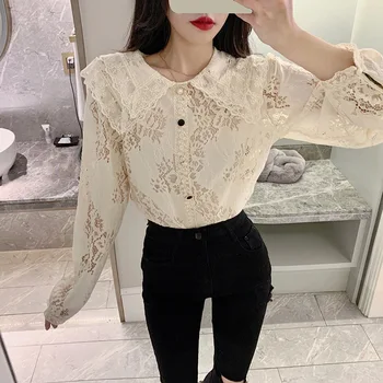 Design Sense Small Net Yarn Lace Long Sleeve Shirt Women's Korean Version Versatile Autumn And Winter Atmosphere Inside Bottom C
Design Sense Small Net Yarn Lace Long Sleeve Shirt Women's Korean Version Versatile Autumn And Winter Atmosphere Inside Bottom C