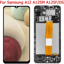Écran tactile LCD avec châssis, 6.5 pouces, pour Samsung Galaxy A12 A125F SM-A125F/DS A125M A125N, Original, nouveau=