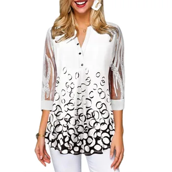 Women’s Fashion Cropped Sleeve Shirts Temperament Print Single-breasted Round Neck T-shirt
Women’s Fashion Cropped Sleeve Shirts Temperament Print Single-breasted Round Neck T-shirt