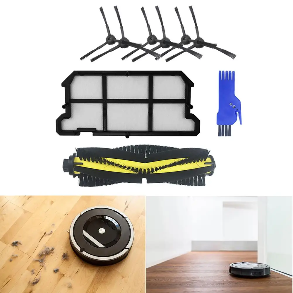 Plastic Vacuum Cleaner Parts 1 Main 6 Side Brushes Small Blue Brush High Efficiency Filter for ILIFE V7 V7S-PRO
Plastic Vacuum Cleaner Parts 1 Main 6 Side Brushes Small Blue Brush High Efficiency Filter for ILIFE V7 V7S-PRO