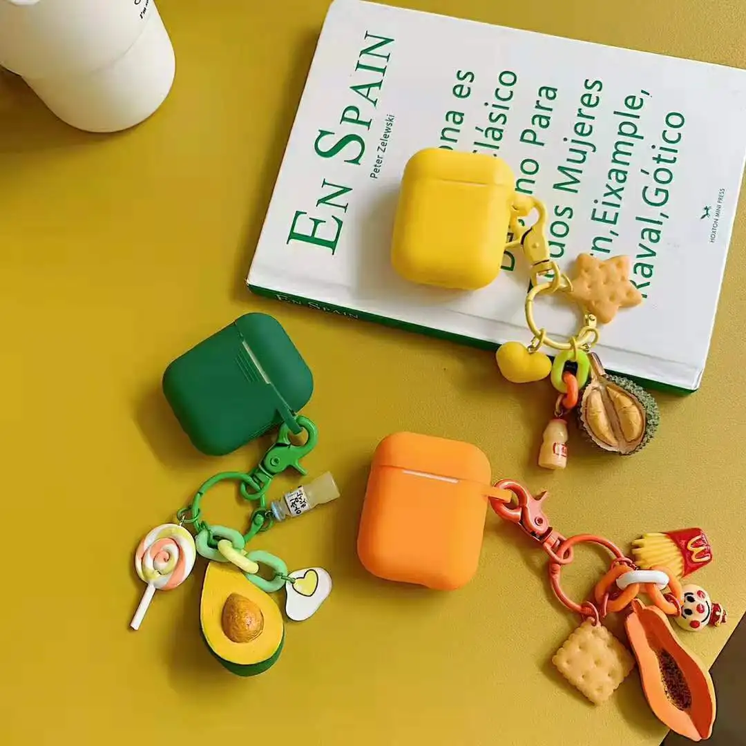 Cute Fruit Decorative Key Pendant Headphone Cover for Apple Airpods Soft Silicone Wireless Bluetooth Headset Cover for AirPods
Cute Fruit Decorative Key Pendant Headphone Cover for Apple Airpods Soft Silicone Wireless Bluetooth Headset Cover for AirPods