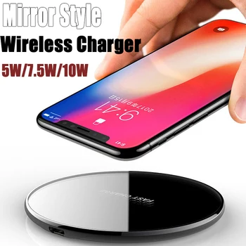 Ultra-Thin Mirror QI 10W 7.5W Wireless Charger Smart Rapid Charging Wireless Charge Dock Quick Charge Desktop Pad for Cell Phone
Ultra-Thin Mirror QI 10W 7.5W Wireless Charger Smart Rapid Charging Wireless Charge Dock Quick Charge Desktop Pad for Cell Phone