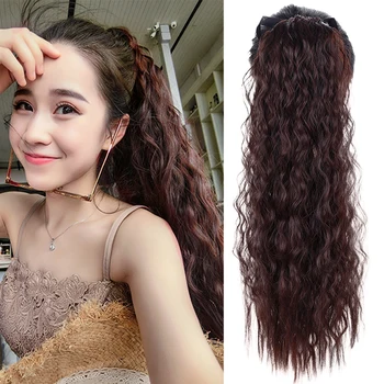 22 Inch Long Curly Ponytail Extension for Women Synthetic Drawstring Corn Curly Pony Tail Clip in Hairpieces
22 Inch Long Curly Ponytail Extension for Women Synthetic Drawstring Corn Curly Pony Tail Clip in Hairpieces