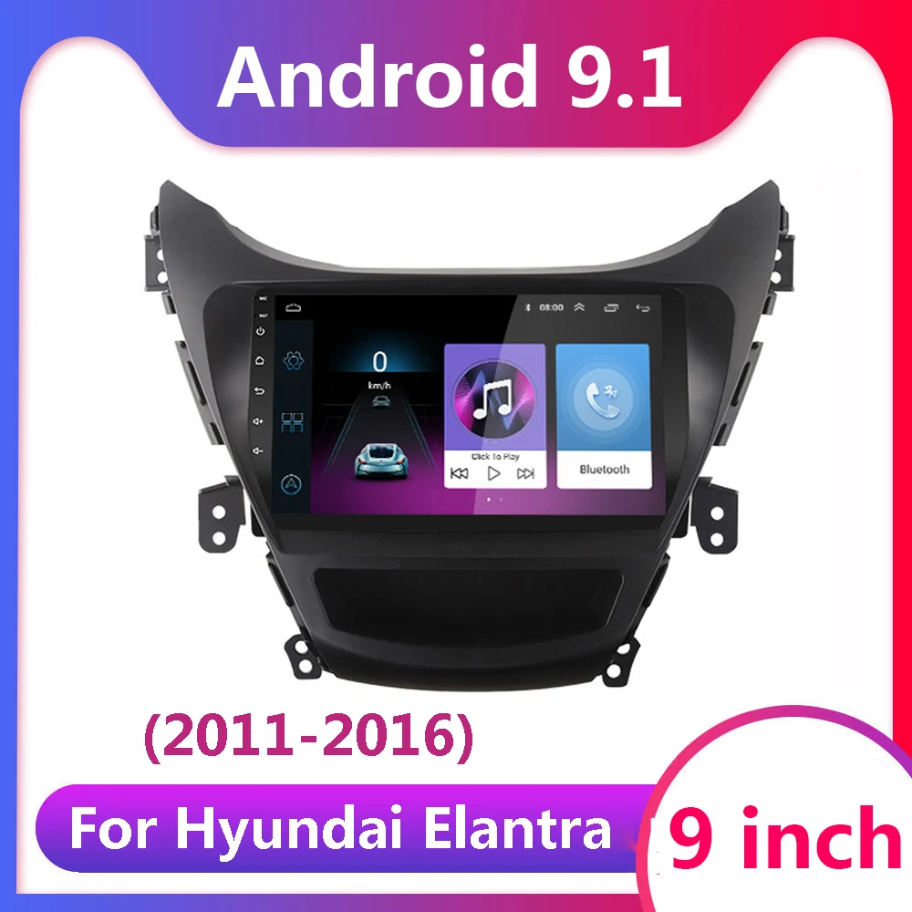 Автомагнитола 2 Din для Hyundai Elantra мультимедийный видеоплеер 9 дюймов на Android 1 с