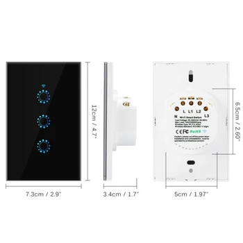 Smart home switch accessories WiFi Smart Light Switch Touch Wireless Remote Control-Ewelink Australian Regulation Black 3 Way
Smart home switch accessories WiFi Smart Light Switch Touch Wireless Remote Control-Ewelink Australian Regulation Black 3 Way