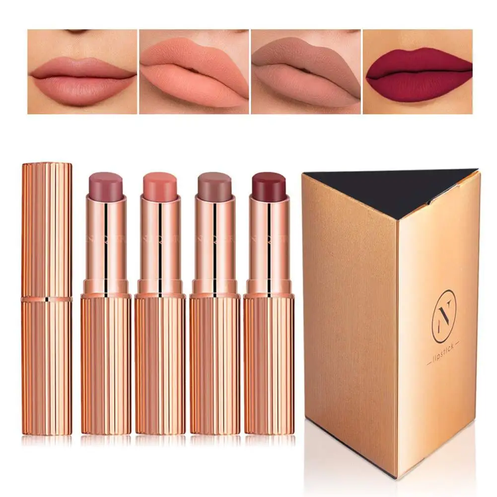 Matte Lipstick Set, NAQIER 4PCS Nude Moisturizer Smooth Lip Stick, Lipstick Gift Sets For Women
Matte Lipstick Set, NAQIER 4PCS Nude Moisturizer Smooth Lip Stick, Lipstick Gift Sets For Women