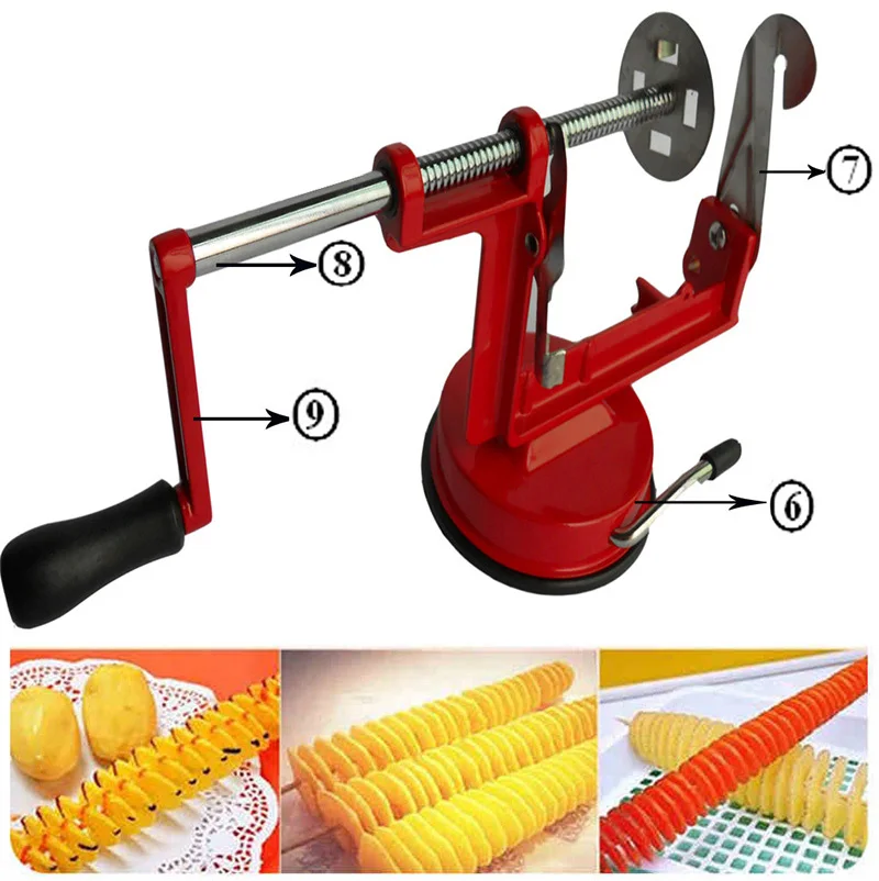 Manually Rotating Potato Chip Potato Tower Cutting Machine Stainless Steel Twisted Potato Apple Slicer Spiral French Fry Cutter
Manually Rotating Potato Chip Potato Tower Cutting Machine Stainless Steel Twisted Potato Apple Slicer Spiral French Fry Cutter