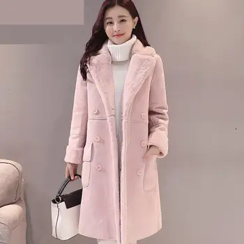 Women Suede Fur Winter Coat 2018 Fashion Thick Faux Sheepskin Long Jacket Overcoat Female Solid Warm Trench Coats
Women Suede Fur Winter Coat 2018 Fashion Thick Faux Sheepskin Long Jacket Overcoat Female Solid Warm Trench Coats