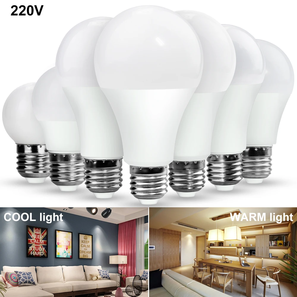 

Spot Lamp E27 Ampoule 220V Focos Light Bulb LED Lampara Spotlight E14 3W 6W 9W 12W 15W 8W 20W Bulbs 240V Indoor Lighting 2835