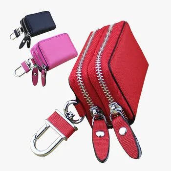 Car Key Case Leather Men Women Wallets Key Holder Housekeeper Cover Double Zipper Bag Keychain Cover For Keys Organizer Card Bag 
Car Key Case Leather Men Women Wallets Key Holder Housekeeper Cover Double Zipper Bag Keychain Cover For Keys Organizer Card Bag