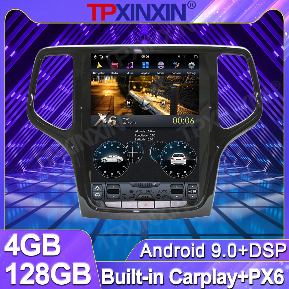 4+128 For Jeep Grand Cherokee 2014-2018 Android Tesla Vertical Screen Car Radio Multimedia GPS Navigation Video Player Carplay
4+128 For Jeep Grand Cherokee 2014-2018 Android Tesla Vertical Screen Car Radio Multimedia GPS Navigation Video Player Carplay