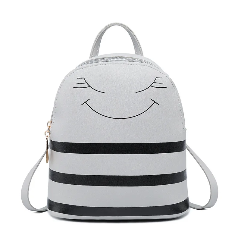 

New Multipurpose Smiling Face Small Backpack Oblique Satchel Joker Single Shoulder Package Handbag Tide Woman Package C3875