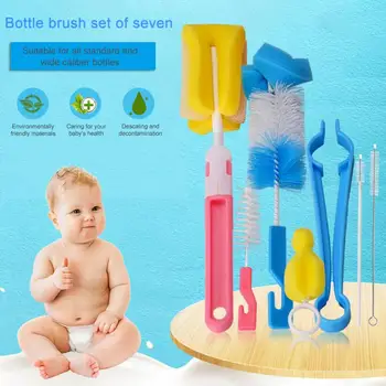 7Pc Baby Bottle Brushes Cleaning Brush Set 360-degree Rotating Head Cleaning Sponge Cup
7Pc Baby Bottle Brushes Cleaning Brush Set 360-degree Rotating Head Cleaning Sponge Cup