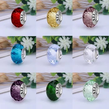 

2019 New Original European Colorful Lampwork Glass Beads Murano Aolly Charm Fit Pandora Bracelets Bangle DIY Women Jewelry