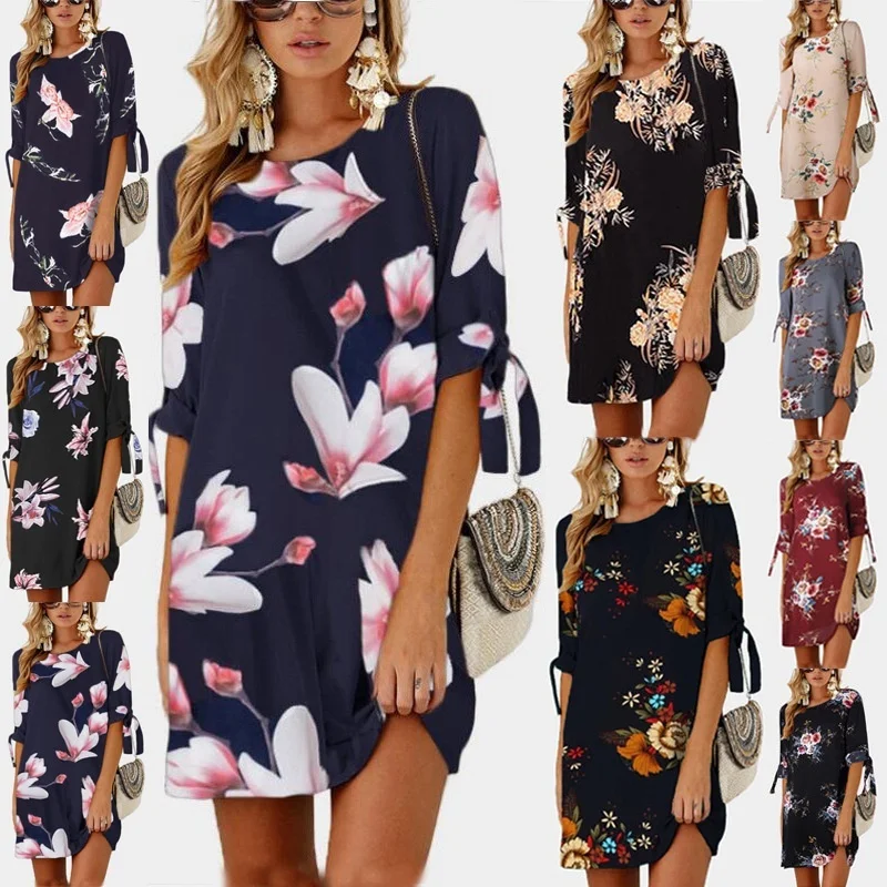 Women Summer Dress Boho Style Floral Print Chiffon Beach Dress Tunic Sundress Loose Mini Party Dress Vestidos Plus Size 5XL
Women Summer Dress Boho Style Floral Print Chiffon Beach Dress Tunic Sundress Loose Mini Party Dress Vestidos Plus Size 5XL