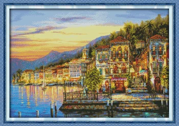 Seaside Night View Cross Stitch Landscape Pattern Printed Canvas 14CT 11CT DMC Embroidery Needlework Sets DIY Cross-stitch Kits
Seaside Night View Cross Stitch Landscape Pattern Printed Canvas 14CT 11CT DMC Embroidery Needlework Sets DIY Cross-stitch Kits