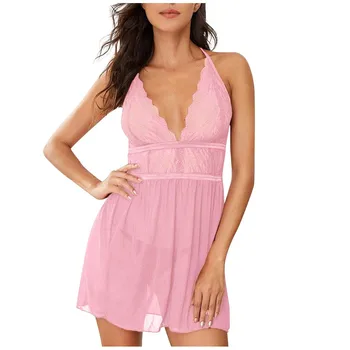 1 Set gecelik sexy Nightdress Women Mesh&Lace Screen Stitching Nightdress Backless V-Neck Lingerie With Thong Set kadın gecelik
1 Set gecelik sexy Nightdress Women Mesh&Lace Screen Stitching Nightdress Backless V-Neck Lingerie With Thong Set kadın gecelik