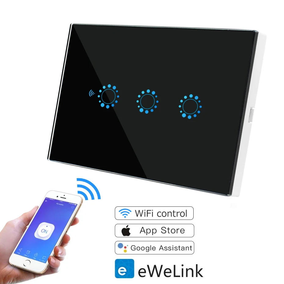 WiFi Touch Switch Wall Mount US Standard Smart Switch Compatible With Amazon Alexa Google Home APP Control Intellegent Switch
WiFi Touch Switch Wall Mount US Standard Smart Switch Compatible With Amazon Alexa Google Home APP Control Intellegent Switch