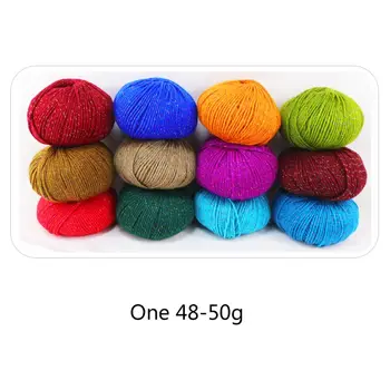 3 Roll 2 Strand Medium Thick Acrylic Fiber Hand Knitting Yarn Colorful Shiny Metallic Crochet Wool Thread for DIY Scarf
3 Roll 2 Strand Medium Thick Acrylic Fiber Hand Knitting Yarn Colorful Shiny Metallic Crochet Wool Thread for DIY Scarf