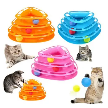 Cat Training Amusement Plate Toy Three Levels Triangle Interactive Track Ball Kitten Training Intelligence Disc Pets Crazy Toys
Cat Training Amusement Plate Toy Three Levels Triangle Interactive Track Ball Kitten Training Intelligence Disc Pets Crazy Toys