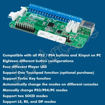 PS4 / PS3 / PC USB Arcade Controller Arcade Encoder With Cable PS3/PS4 Fighting Board Plus For DIY Joystick Kit
PS4 / PS3 / PC USB Arcade Controller Arcade Encoder With Cable PS3/PS4 Fighting Board Plus For DIY Joystick Kit