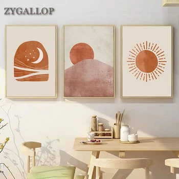 Nordic Minimalist Sun and Moon Canvas Posters Abstract Landscape Wall Art Pictures Boho Wall Painting for Living Room Home Decor
Nordic Minimalist Sun and Moon Canvas Posters Abstract Landscape Wall Art Pictures Boho Wall Painting for Living Room Home Decor