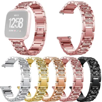40# Stainless Steel Diamond Replacement Watch Band Strap For Fitbit Versa Lite Smart Watch Solid Color Luxury Wristband Straps
40# Stainless Steel Diamond Replacement Watch Band Strap For Fitbit Versa Lite Smart Watch Solid Color Luxury Wristband Straps