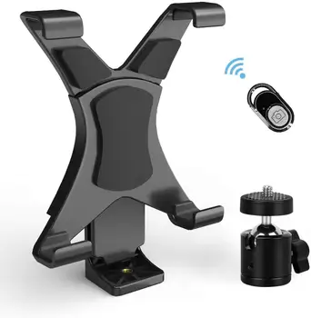Universal Tablet Clamp Holder with 360 Degree Rotatable Tripod Mount Adapter Stand & Remote, for iPad/Air/Pro/ Mini
Universal Tablet Clamp Holder with 360 Degree Rotatable Tripod Mount Adapter Stand & Remote, for iPad/Air/Pro/ Mini