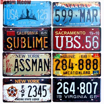 USA NEW YORK 125 Metal Tin Signs Car Number License Retro Home Decor For Bar Cafe Garage Wall Painting Plate 30x15cm A925
USA NEW YORK 125 Metal Tin Signs Car Number License Retro Home Decor For Bar Cafe Garage Wall Painting Plate 30x15cm A925