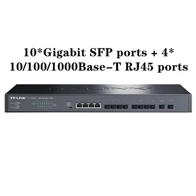 

TP-LINK Full Gigabit Web Network Management Switch TL-SG2414F 10*Gigabit SFP 4*10/100/1000Base-T RJ45 ports VLAN QoS 8K MAC