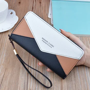 Geometric Women Wallets Zipper Phone Pocket Purses Card Holder Women Long Wallet Lady Coin Purse Hit Color Splice Card Purse
Geometric Women Wallets Zipper Phone Pocket Purses Card Holder Women Long Wallet Lady Coin Purse Hit Color Splice Card Purse