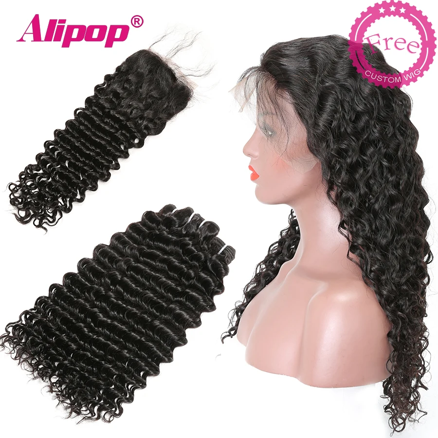 Brazilian Deep Wave Bundles With Closure Can Be Customized In To A Free Deep Wave wig Human Hair Bundles With Closure ALIPOP
Brazilian Deep Wave Bundles With Closure Can Be Customized In To A Free Deep Wave wig Human Hair Bundles With Closure ALIPOP