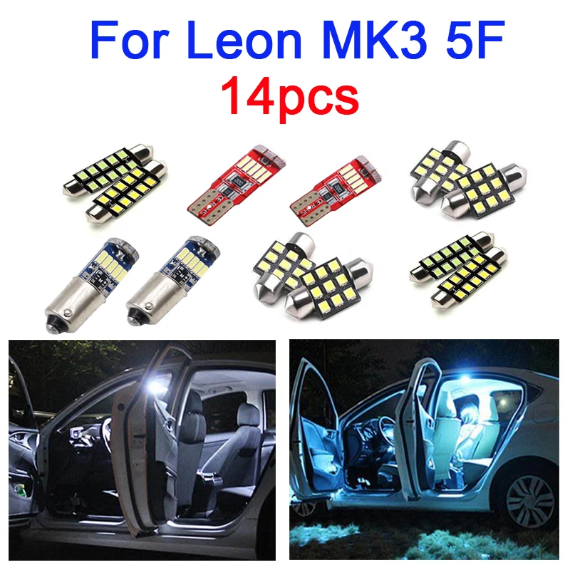 White Canbus Error Free LED bulb interior dome indoor map light Kit for Seat for Leon 1 2 3 Mk1 Mk2 Mk3 1M 1P 5F (1999-2018)
White Canbus Error Free LED bulb interior dome indoor map light Kit for Seat for Leon 1 2 3 Mk1 Mk2 Mk3 1M 1P 5F (1999-2018)