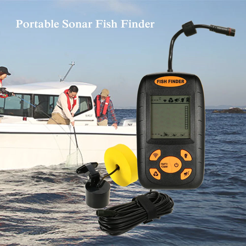 Lixada Portable Sonar Fish Finder 100M Depth Echo Sounder Fishfinder Fish Alarm Transducer Electronic Fishing Tackle Equipment
Lixada Portable Sonar Fish Finder 100M Depth Echo Sounder Fishfinder Fish Alarm Transducer Electronic Fishing Tackle Equipment