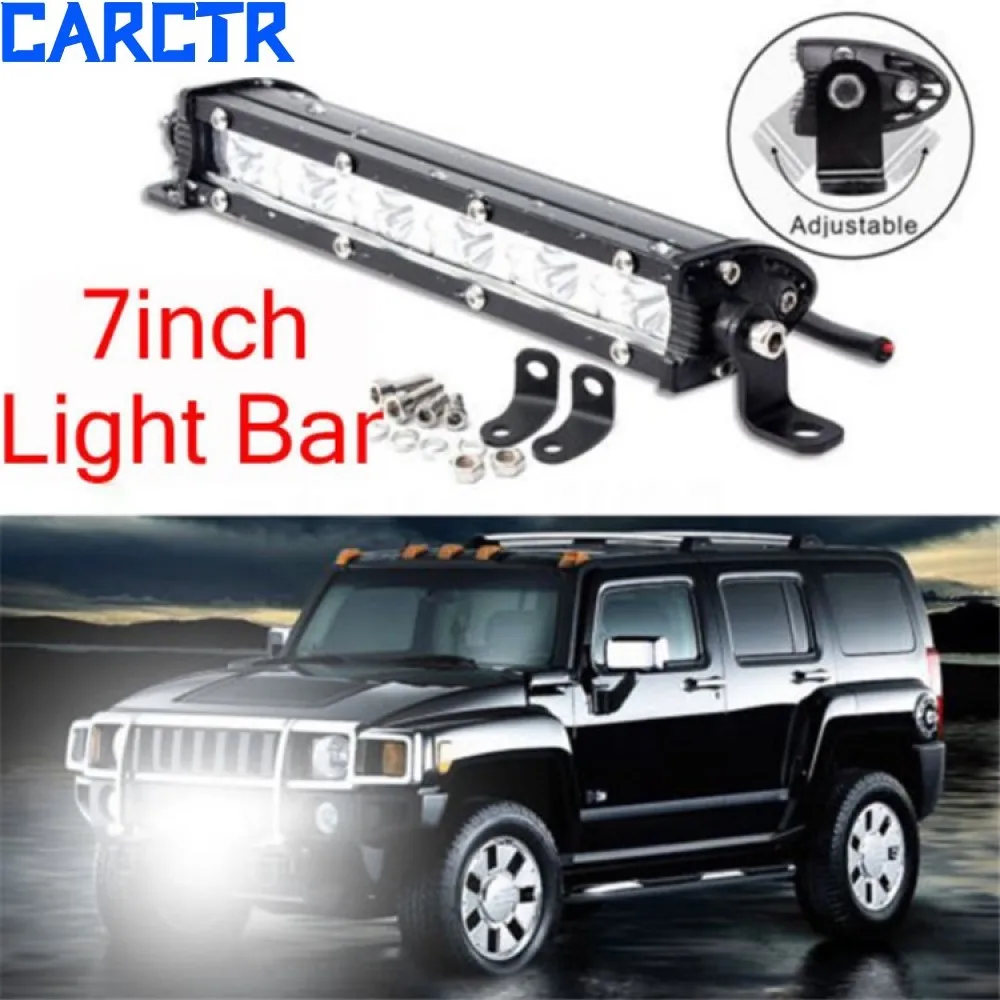 CARCTR Led Bar 7 Inch Offroad Spot Light 6000K 18W 2000LM Lightbar 12V Work Light Off Road Light 24v Truck ATV 4x4 SUV Car Leds
CARCTR Led Bar 7 Inch Offroad Spot Light 6000K 18W 2000LM Lightbar 12V Work Light Off Road Light 24v Truck ATV 4x4 SUV Car Leds