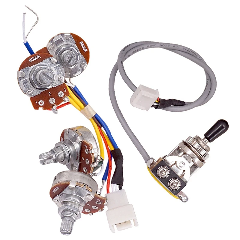 Lp Electric Guitar Pickups Circuit Wiring Harness 2T2V 500K Pots 3 Way Switch For Style Guitar
Lp Electric Guitar Pickups Circuit Wiring Harness 2T2V 500K Pots 3 Way Switch For Style Guitar
