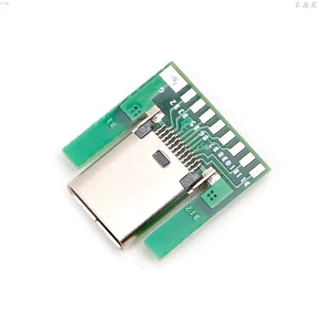 USB 3.1 Type C Female Socket Connector Plug SMT Type With PC Board DIY 24pin L29K
USB 3.1 Type C Female Socket Connector Plug SMT Type With PC Board DIY 24pin L29K