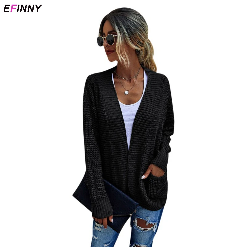 EFINNY Women Sweater Cardigan All-Match Sweaters Loose Pocket Comfortable Casual Slim Long Cardigans Top
EFINNY Women Sweater Cardigan All-Match Sweaters Loose Pocket Comfortable Casual Slim Long Cardigans Top