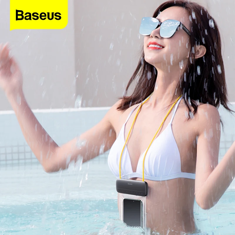 

Baseus Waterproof Phone Case For iPhone 11 Pro Max Swim Pouch Bag Case IPX8 Universal Cover For Samsung S20 Drift Diving Surfing