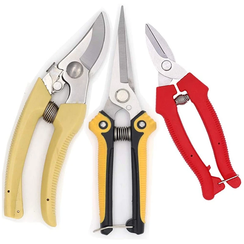 3-Pack Garden Scissors Set,Stainless Steel Sharp Pruner Secateurs,Ergonomically Design Handle Gardening Shears
3-Pack Garden Scissors Set,Stainless Steel Sharp Pruner Secateurs,Ergonomically Design Handle Gardening Shears