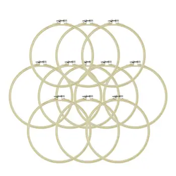 12PCS Bamboo Embroidery Hoops Adjustable Circle Frame DIY Craft Cross Stitch Sewing Manual Tool Dream Catcher Rings
12PCS Bamboo Embroidery Hoops Adjustable Circle Frame DIY Craft Cross Stitch Sewing Manual Tool Dream Catcher Rings