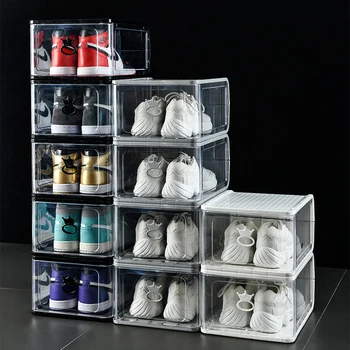5Pcs Clear Stackable Shoes Box Thickened Dustproof Plastic Clamshell Drawer Type Shoe Storage Box Organizer LBShipping
5Pcs Clear Stackable Shoes Box Thickened Dustproof Plastic Clamshell Drawer Type Shoe Storage Box Organizer LBShipping