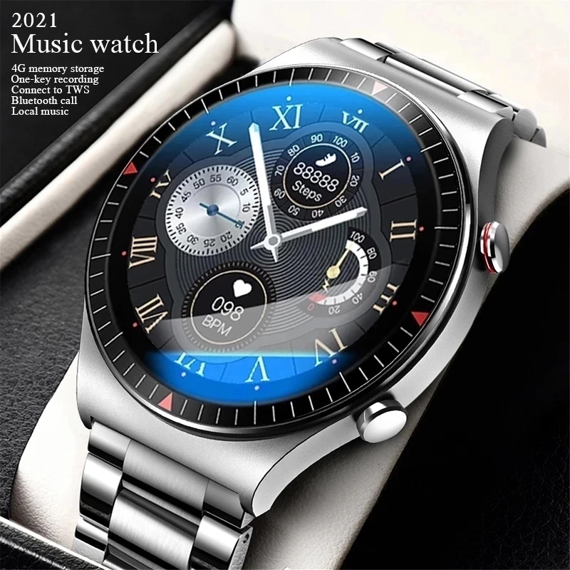 Новинка 2022 умные часы с вызовом Bluetooth 4G ROM мужские Смарт-часы функцией записи