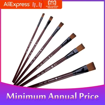 6pcs/set Professional Flat Head Painting Nylon Hair Brush for Water Color Oil Brush
6pcs/set Professional Flat Head Painting Nylon Hair Brush for Water Color Oil Brush