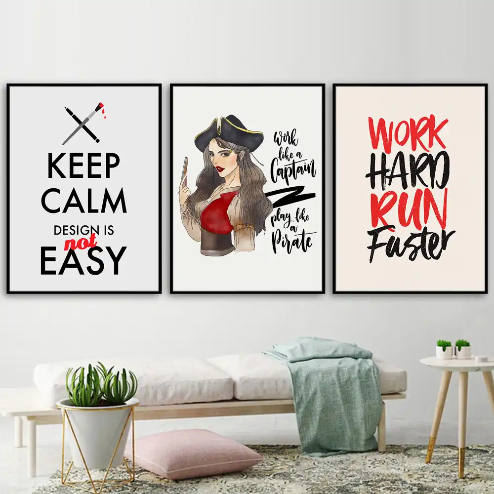 cartoon keep calm panda wall art murals poster and print modern
