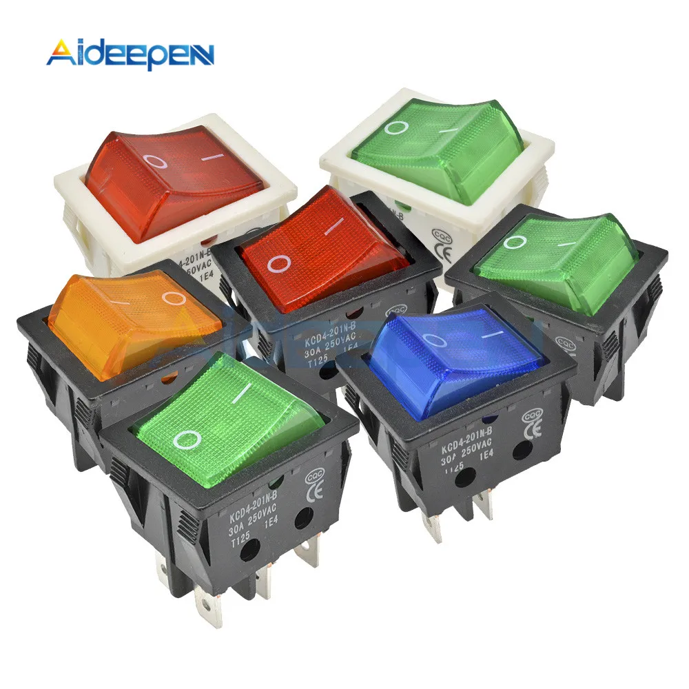 KCD4 High Current Rocker Switch Power Switch 2 position ON-OFF 4 Pins 6 Pins Electrical Equipment With Light Switch 30A 250V
KCD4 High Current Rocker Switch Power Switch 2 position ON-OFF 4 Pins 6 Pins Electrical Equipment With Light Switch 30A 250V