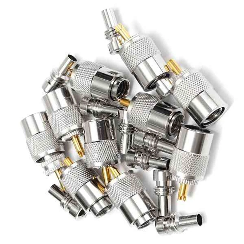 20 x PL259 UHF Connector Male Plug with Reducer for RG8X Coaxial Cable +Tube UHF RG8X Connectors
20 x PL259 UHF Connector Male Plug with Reducer for RG8X Coaxial Cable +Tube UHF RG8X Connectors